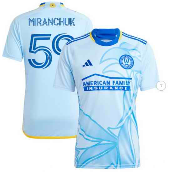 Men's Atlanta United FC Aleksei Miranchuk adidas Light Blue 2024 The Resurgens Kit Replica Player Jersey